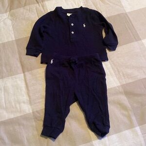 Ralph Lauren 6m waffle knit lounge set